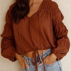 Chocolate Brown Jumelle Top